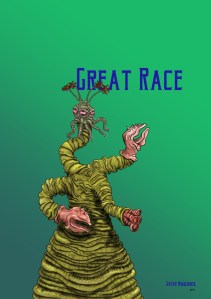 Members of the Great Race would frequently exchange minds with residents of our solar system, including some from the moons of Jupiter (art by Steve Maschuck).