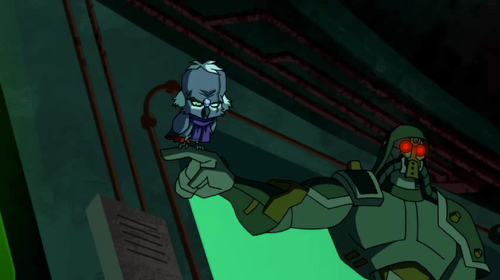 Professor Pericles and one of his Nazi robots